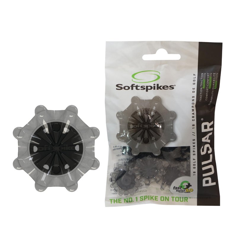 SOFTSPIKES unisex adult Fast Twist 3.0 Softspikes Pulsar Golf Cleats, Translucent Grey, Clamshell US - Image 1